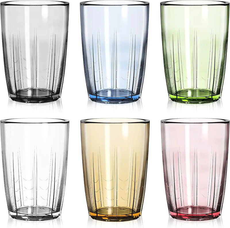 Gobelets incassables acrylique empilables reutilisables lot de 6