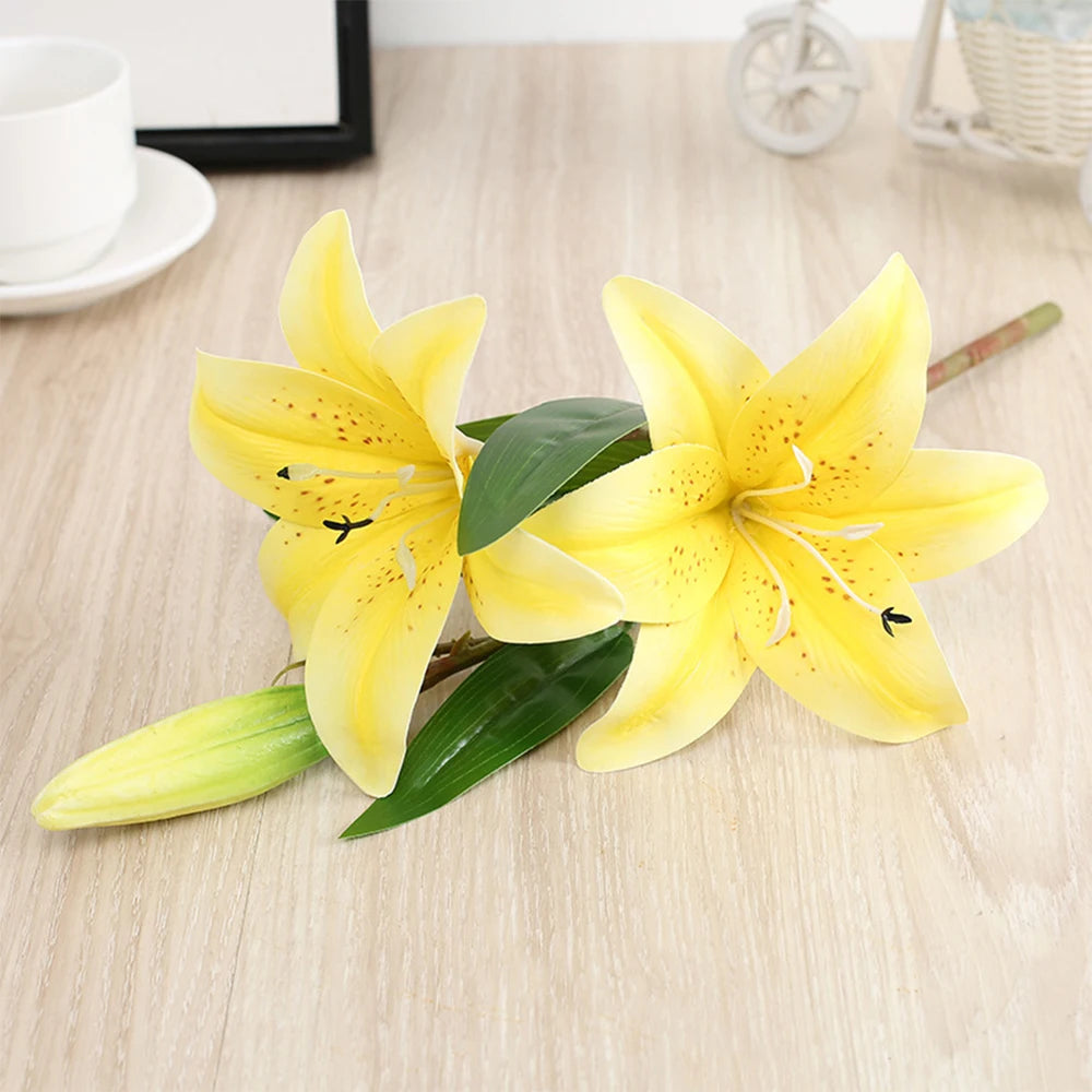 fleurs artificielles de lys pour décoration de jardin et mariage - vue 11 sur 13
