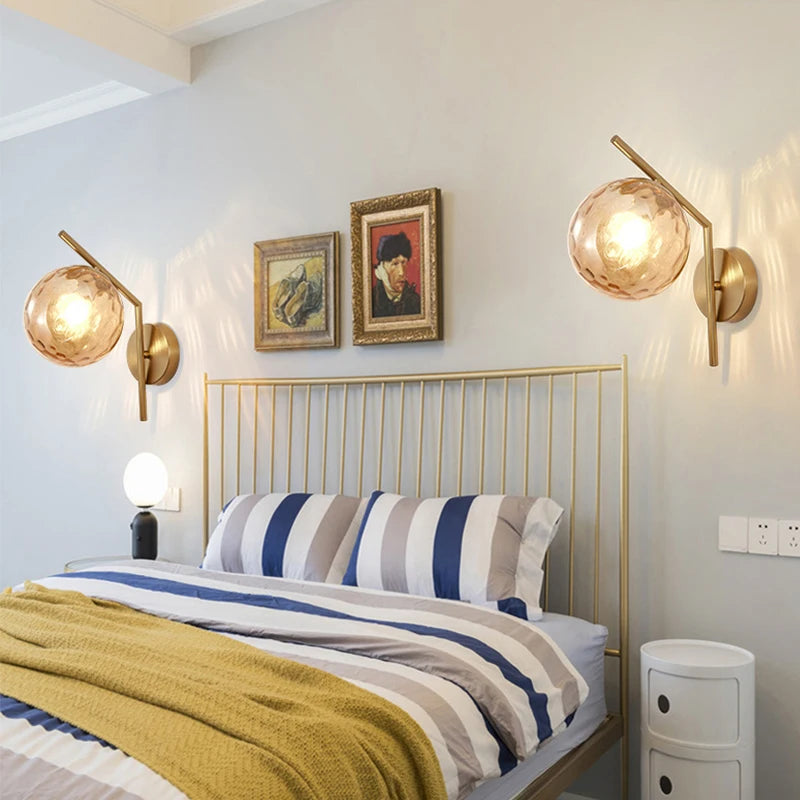 European style living room, bedroom, bedside wall lamp, study room, staircase, hallway, LED lamp, modern hotel, hotel wall lamp - vue 5 sur 15