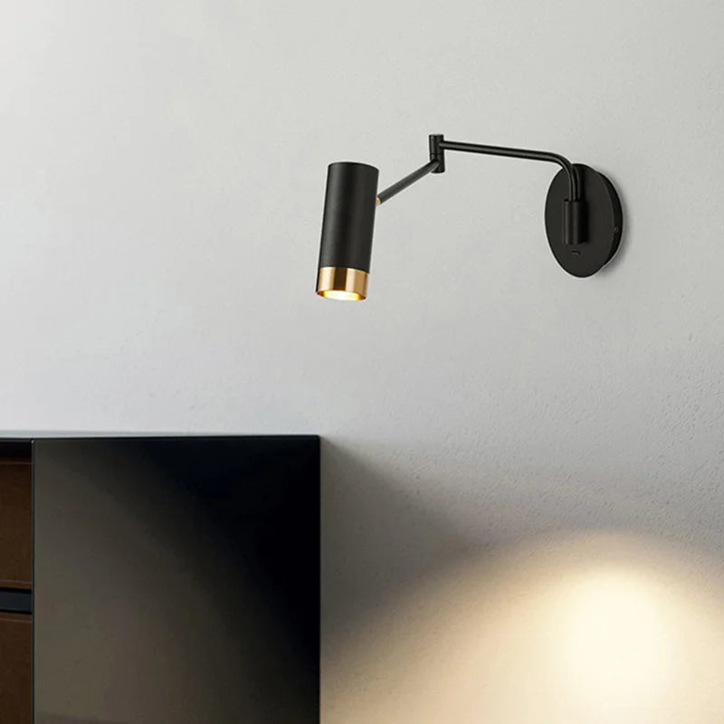 applique murale pliante moderne avec éclairage led pivotant - vue 5 sur 7
