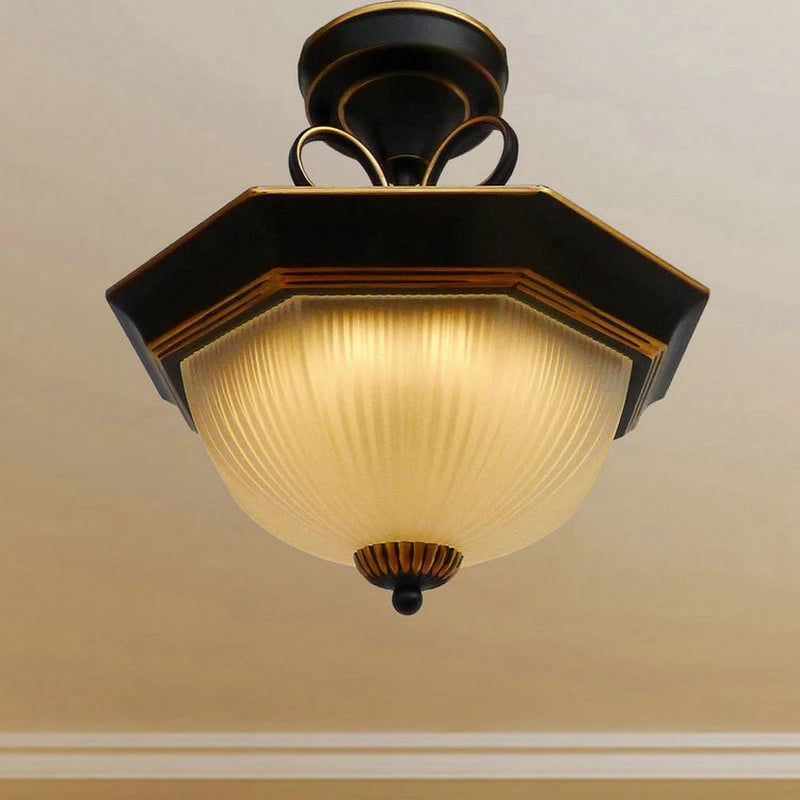 plafonnier led vintage rétro style classique design lumineux - vue 5 sur 8