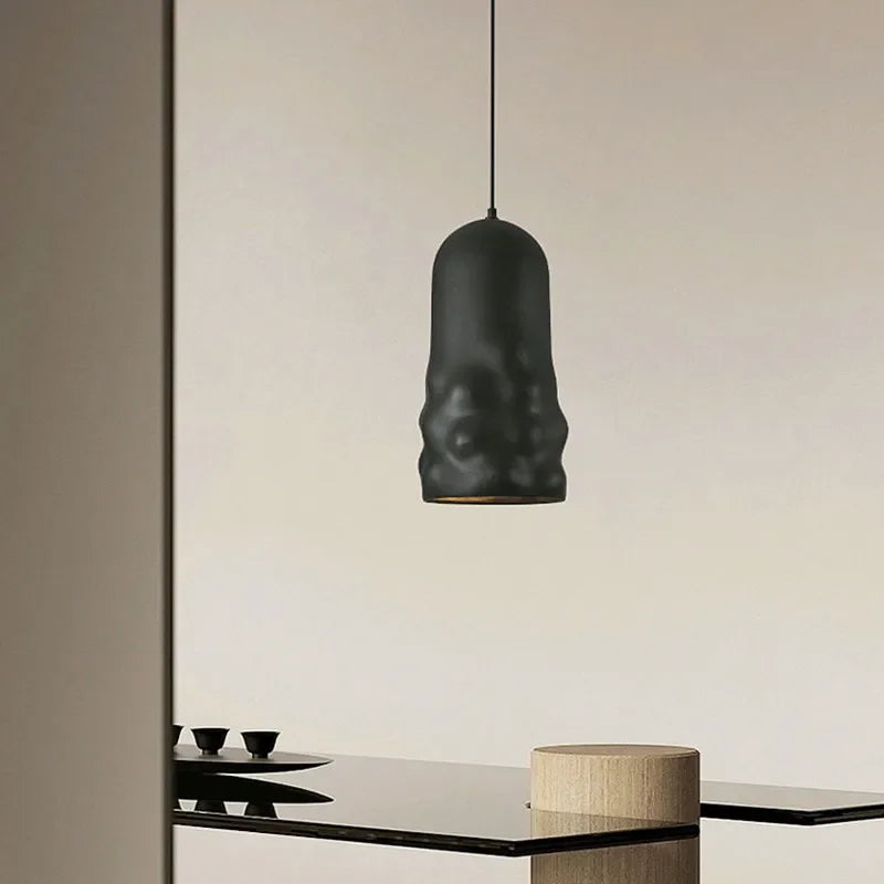 Designer Wabi Sabi salle à manger lampes suspendues français crémeux vent Loft chambre café lustre lampe barre Table LED décor à la maison - vue 5 sur 10
