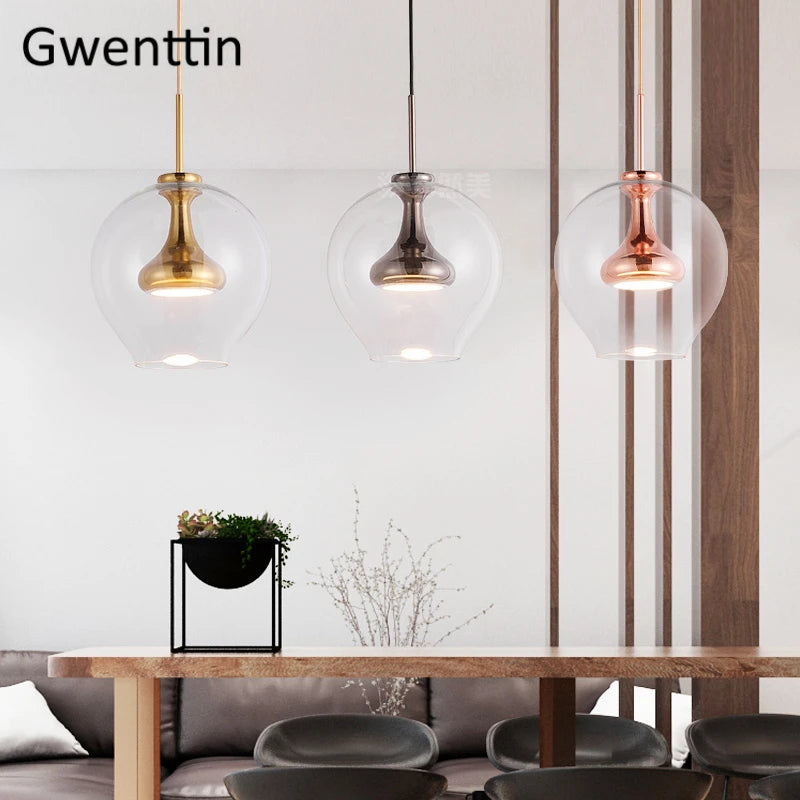 suspension en verre moderne pour décoration intérieure élégante - vue 4 sur 9