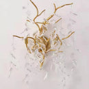 Applique murale led moderne en cristal et aluminium doré art déco