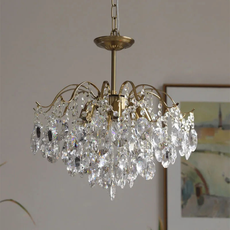lustre en cristal de luxe pour décoration rétro élégante - vue 5 sur 8
