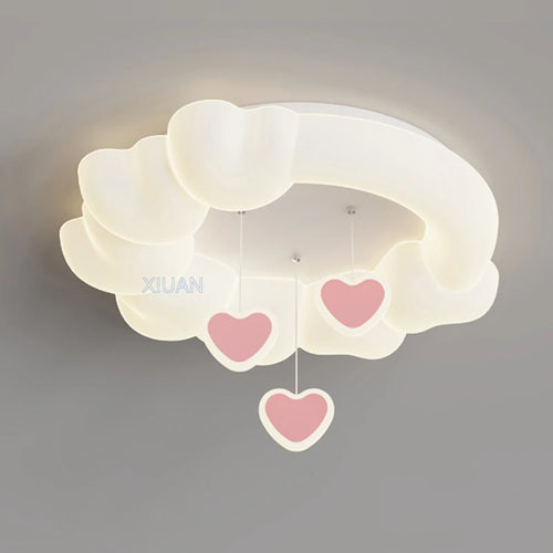 plafonnier romantique avec coeur lune étoile veilleuses nuage led