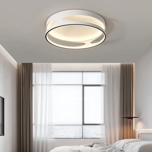 Modern nordic minimalist recessed LED ceiling light decorative fixture - vue 5 sur 8