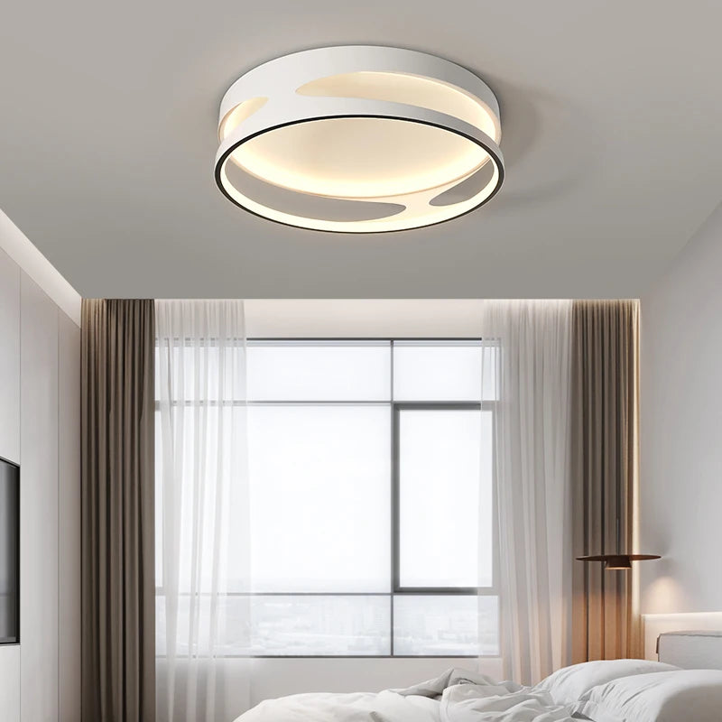 Modern nordic minimalist recessed LED ceiling light decorative fixture - vue 5 sur 8