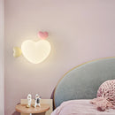 applique murale led romantique couronne coeur nuage pour enfants