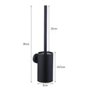 brosse de nettoyage en inox avec support mural pour salle de bain