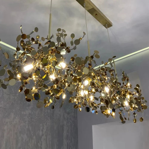 suspension design moderne en acier inoxydable pour intérieur