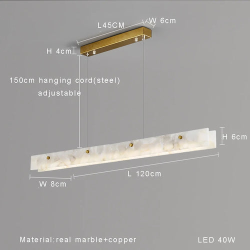 lustre moderne en marbre noir pour décoration intérieure élégante - vue 9 sur 10