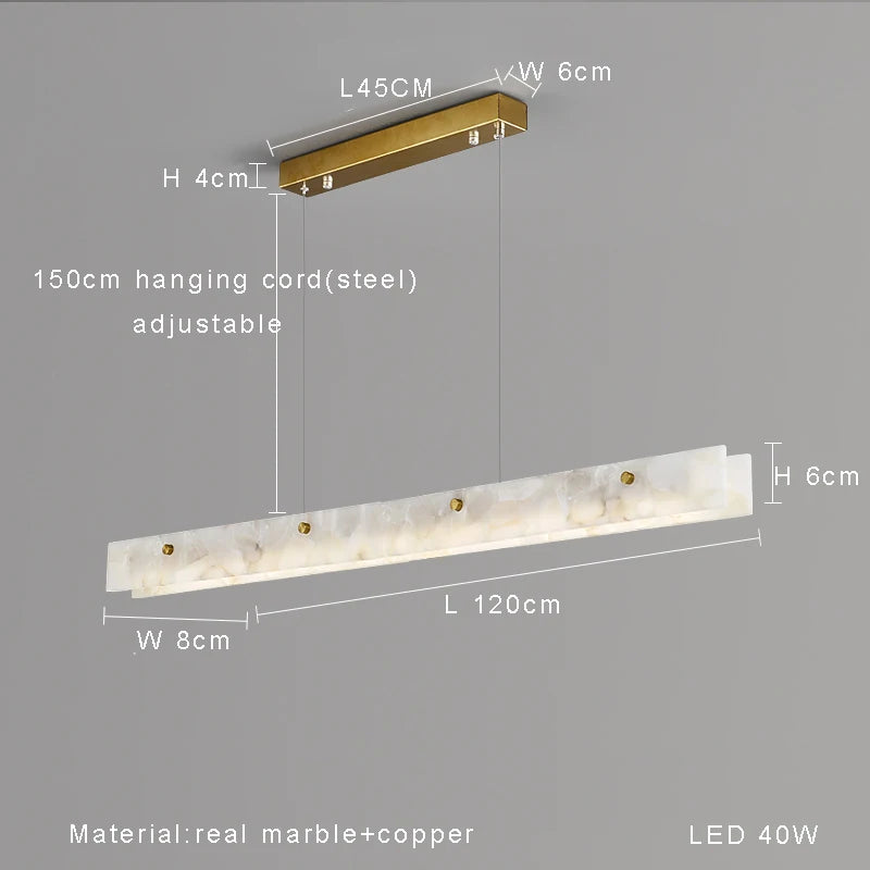 lustre moderne en marbre noir pour décoration intérieure élégante