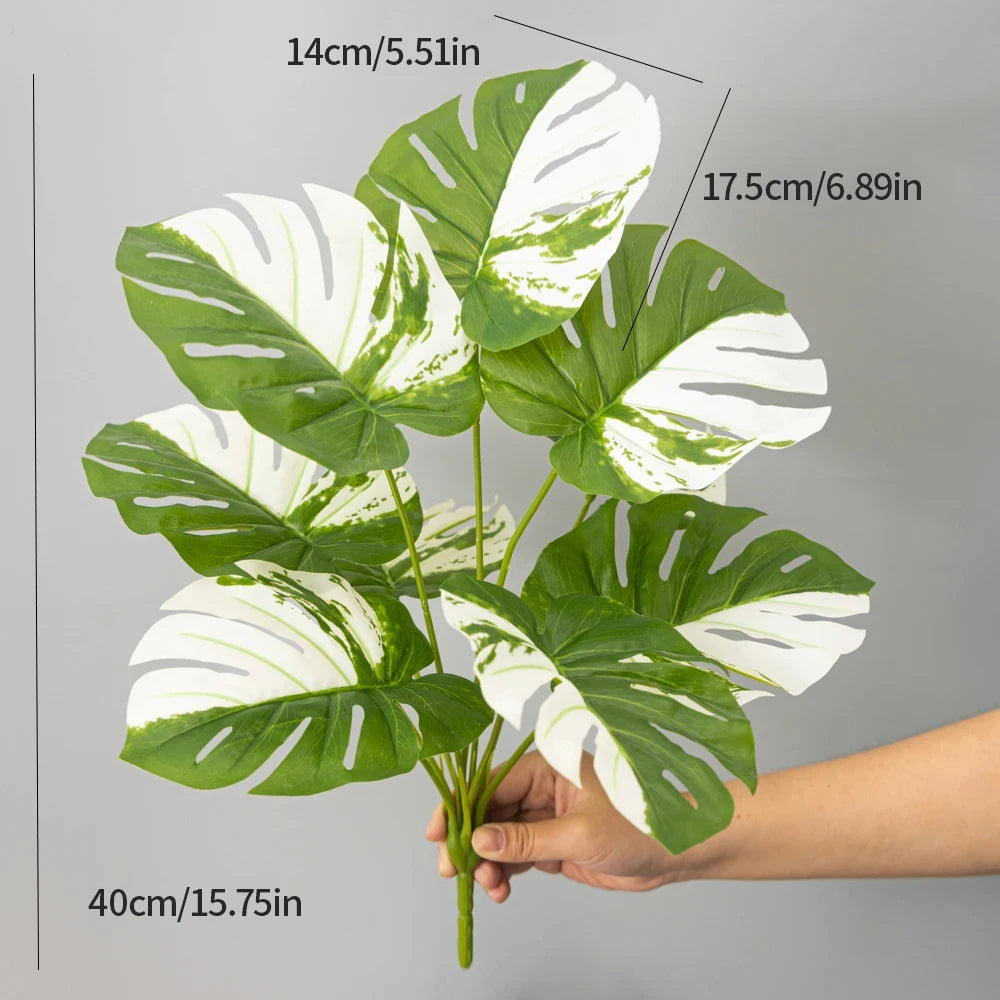 plante artificielle tortue tropicale avec feuilles décoratives pour intérieur - vue 6 sur 8