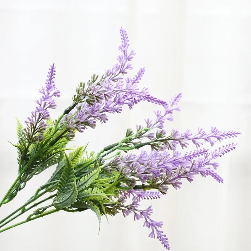 lot de 5 fleurs artificielles lavande pour décoration de jardin