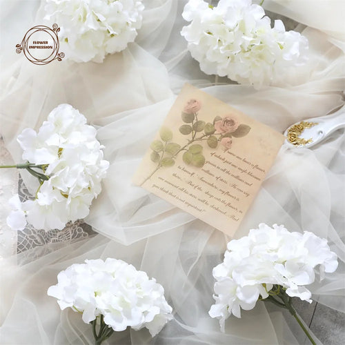 lot de 10 têtes d'hortensia artificielles pour décoration festive - vue 7 sur 7