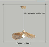 Nordique Wabi Sabi suspension LED lumières pour salon décoration de la maison en rotin chambre Lustre Loft lampe suspendue Lustre luminaire