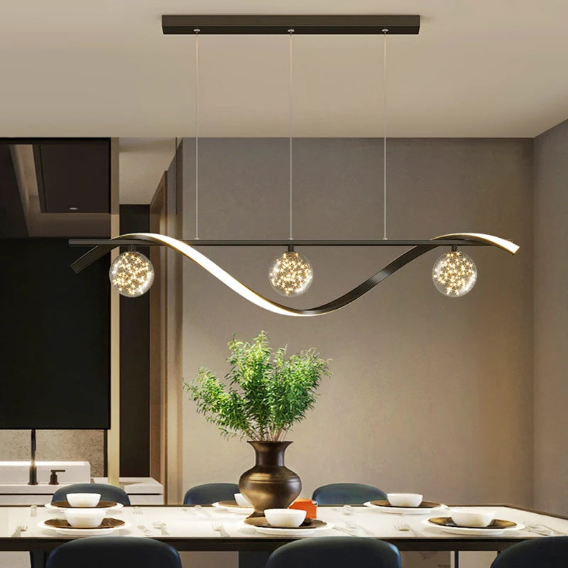 Modern Full Star Dining Room Chandelier Living Room, Kitchen Dining Table, Bedroom Office Gold Decorative Lighting Chandelier - vue 2 sur 8