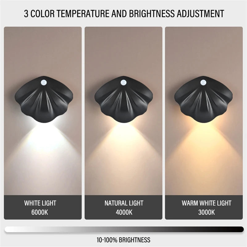 applique murale led intelligente sans fil avec capteur de mouvement usb - vue 5 sur 8