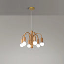 lustre à led vintage nordique imitation bois pour intérieur moderne