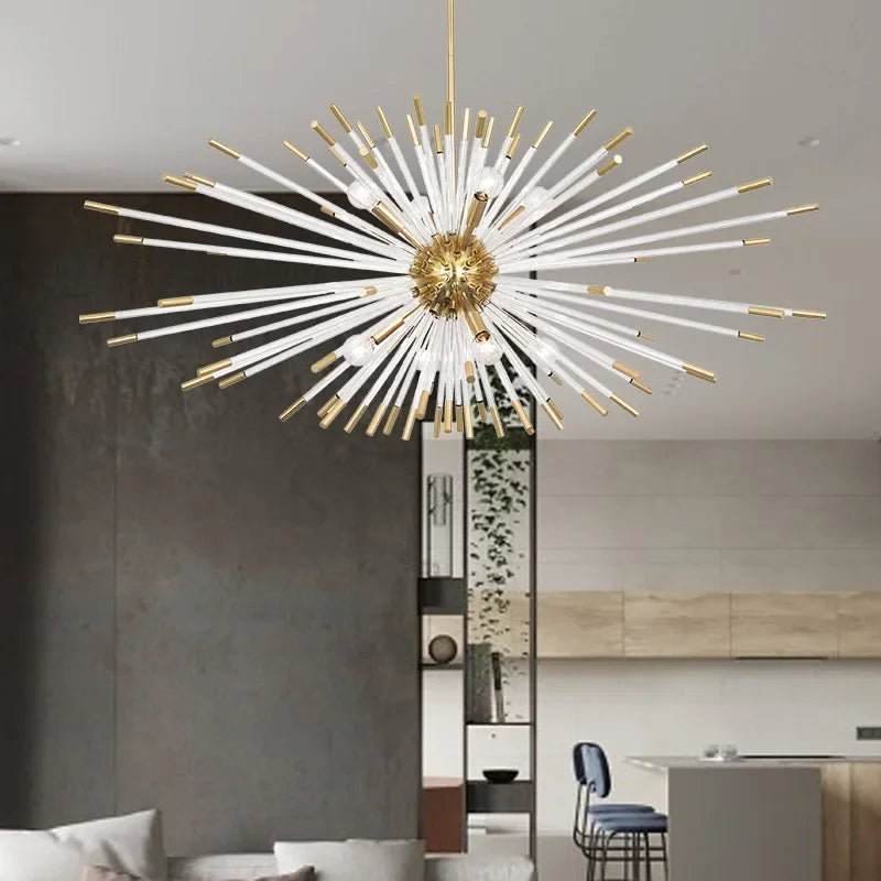 Lustre LED en cristal design moderne décoratif de luxe - vue 7 sur 12