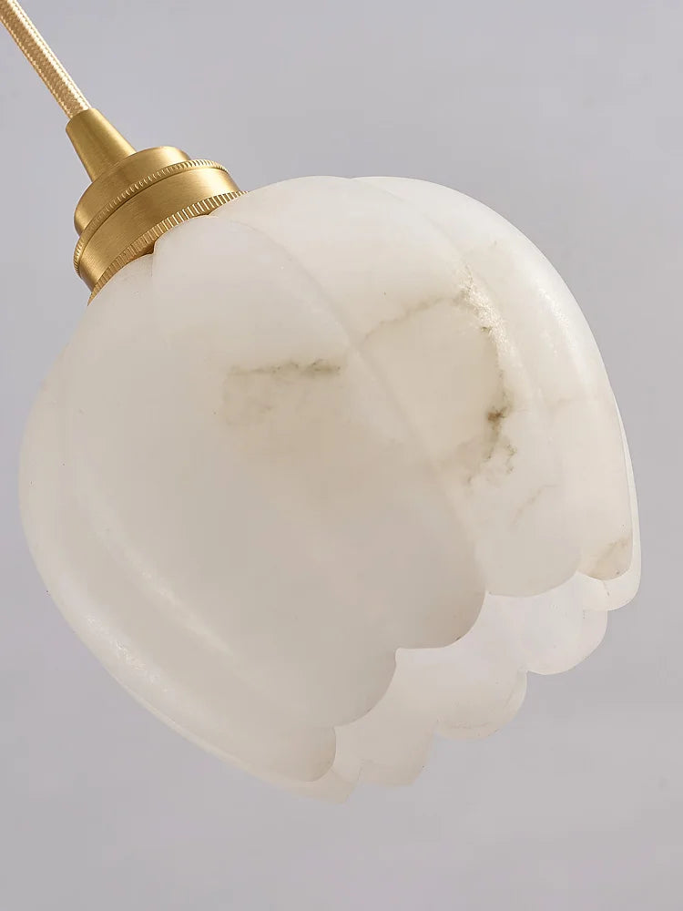 Nordic marble and copper minimalist modern pendant light - vue 5 sur 9