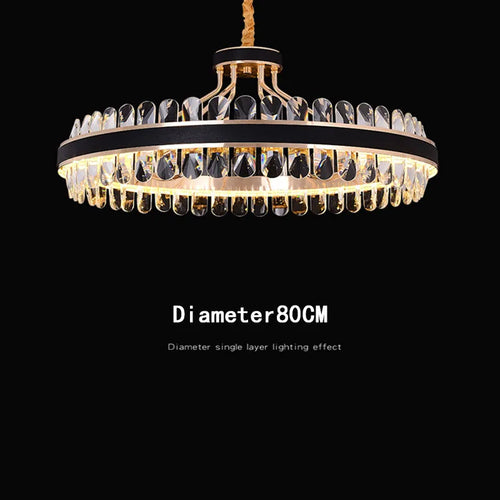 lustre moderne en cristal led winfordo pour décoration intérieure - vue 9 sur 10