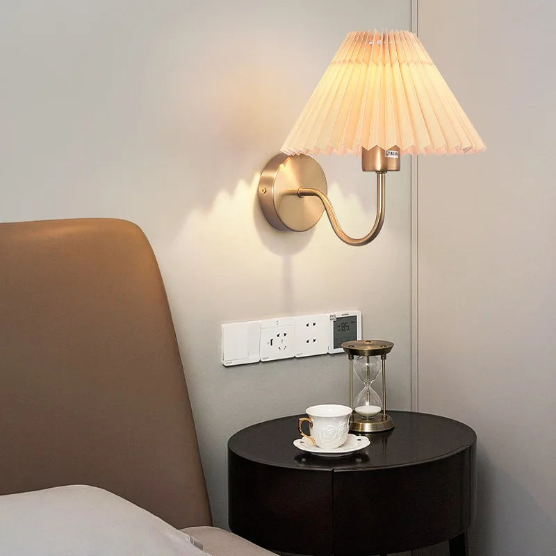 applique murale plissée en tissu style nordique décorative - vue 4 sur 14