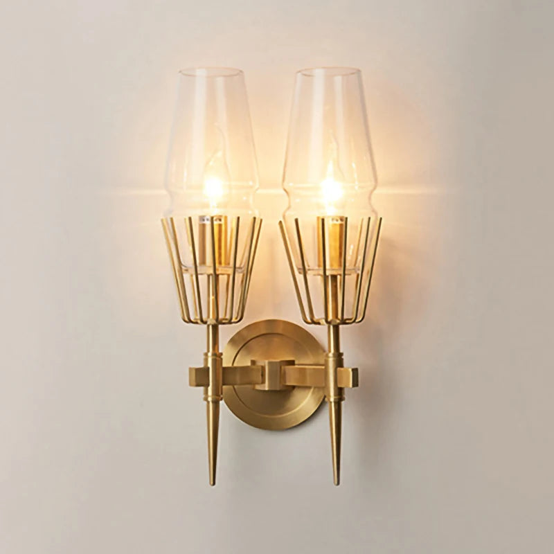 applique murale postmoderne nordique en verre pour décoration intérieure de luxe