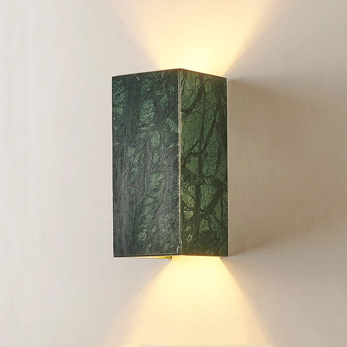 applique murale Style européen lumière de luxe vert naturel marbre décoratif moderne couloir salon chambre LED