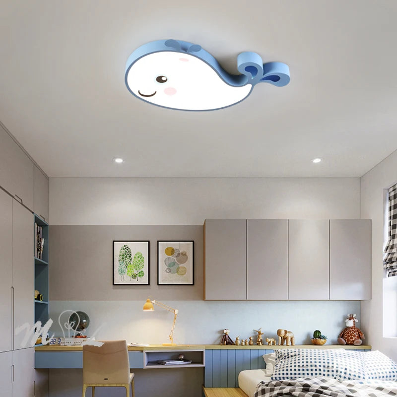 plafonnier LED créatif baleine pour chambre d enfant moderne - vue 5 sur 15