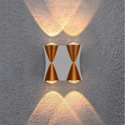 applique murale led télescopique en or noir mat pour décoration