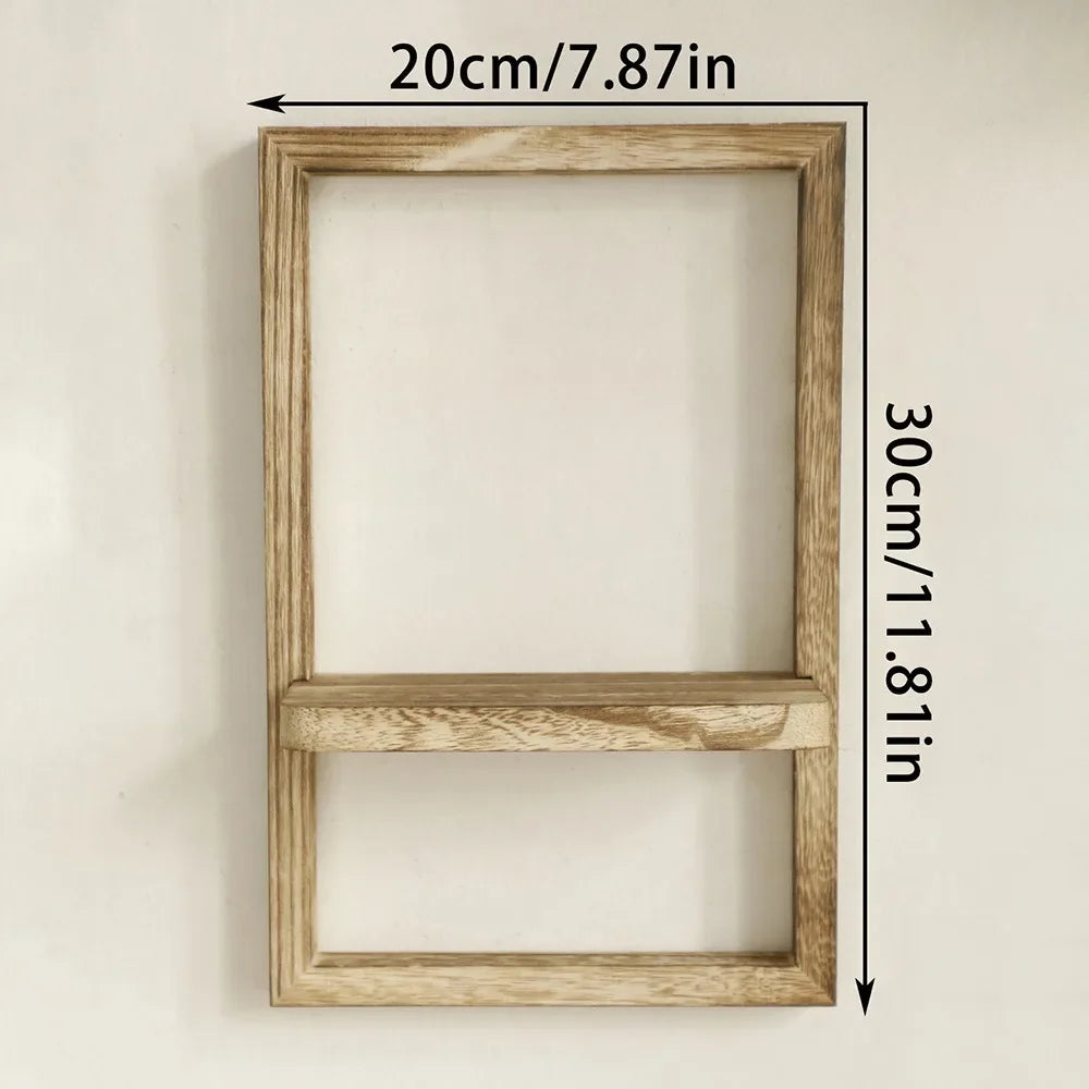 cadre en bois pour suspension murale et étagère décorative
