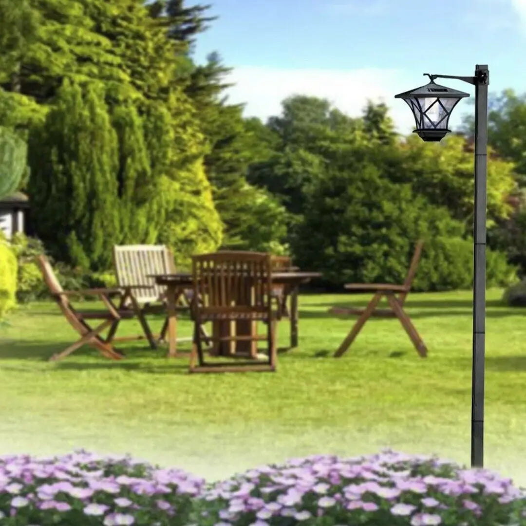 lampadaire de jardin solaire décoratif à énergie LED - vue 6 sur 6