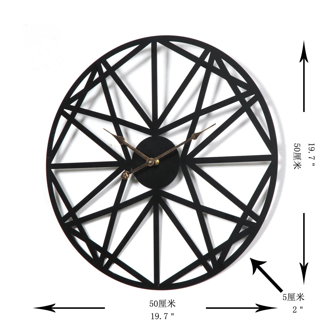 Creative Wall Clock for Living Room, Luxury, Modern, Simple Murals, Fashion - vue 1 sur 7