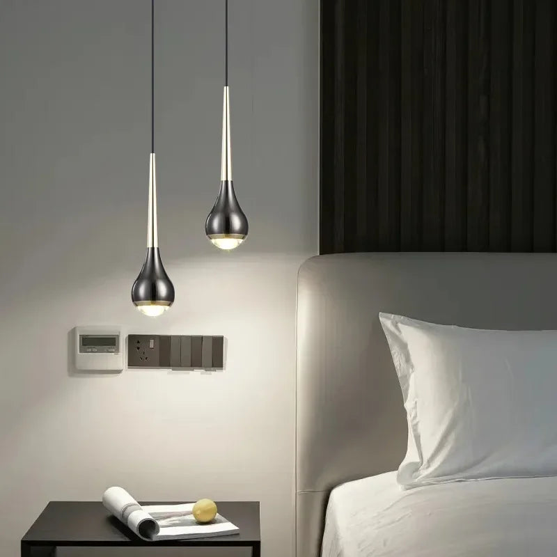 Lamp Minimalist Design Modern Pendant Light, LED Pendant Lighting For Bedroom Living Room Bathroom, Restaurant Single Hanging - vue 6 sur 7