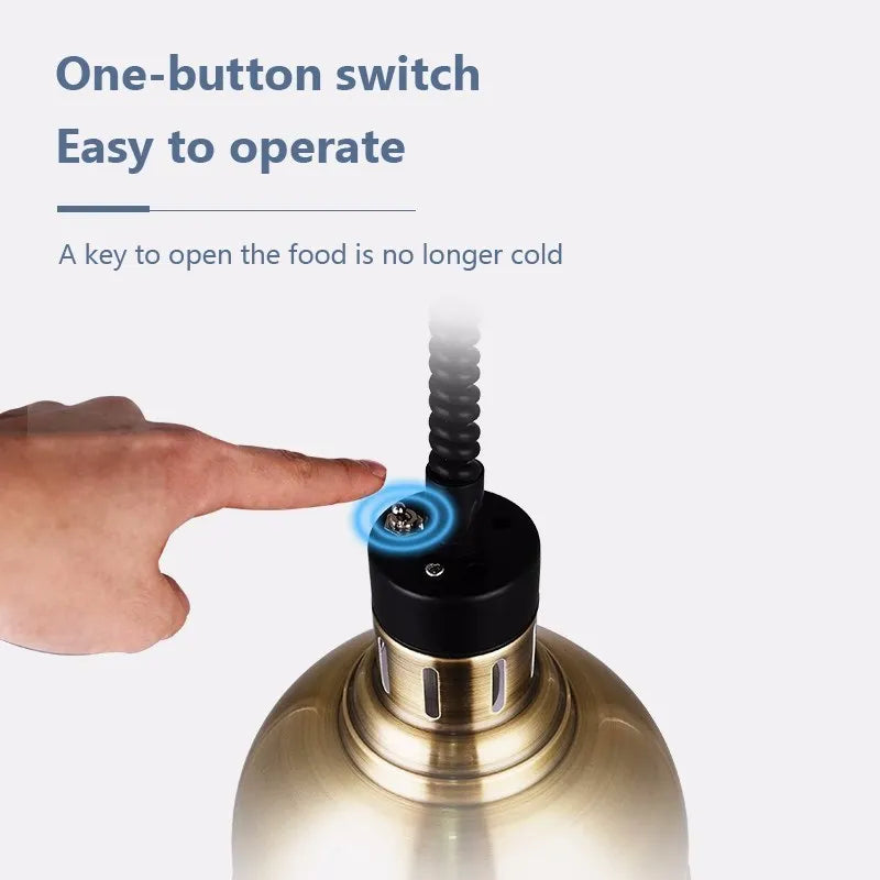 Suspension industrielle LED rétractable pour chauffage des aliments