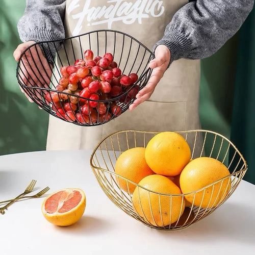 panier à fruits en métal pour rangement nordique et organisation