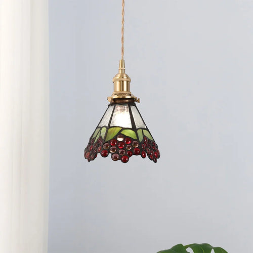 suspension en verre teinté style nordique pour éclairage industriel