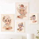 salon de beauté femme art mural nordique décor médical