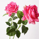 Realistic decorative white artificial roses for weddings