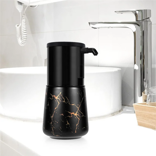 Automatic Soap Dispenser Kitchen, Foaming Soap Dispenser Bathroom, Foam Soap Dispenser Touchless for Bathroom Black - vue 5 sur 6