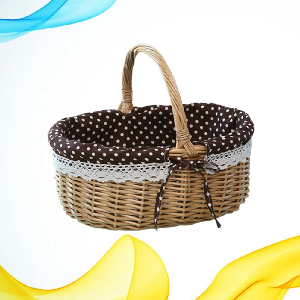panier zerodeko petit chaperon rouge en osier pour le rangement et pique-nique - vue 9 sur 9