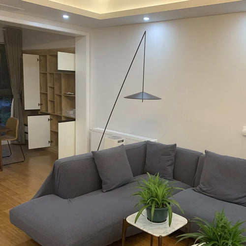 lampadaire led style bref métal intérieur éclairage salon - vue 4 sur 7