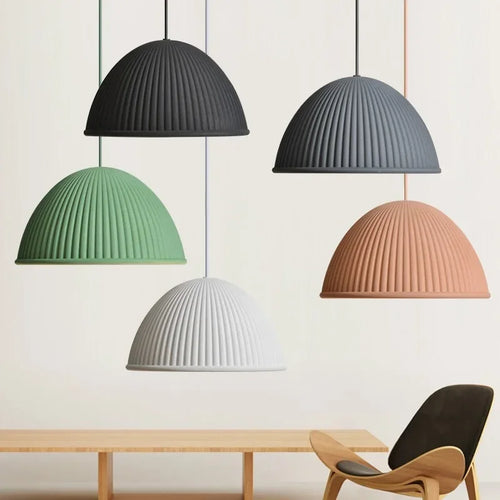 Suspension LED design moderne en résine de citrouille pour intérieur - vue 2 sur 12