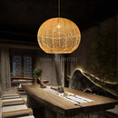 suspension lumières en bambou chinois japonais zen créatif rotin