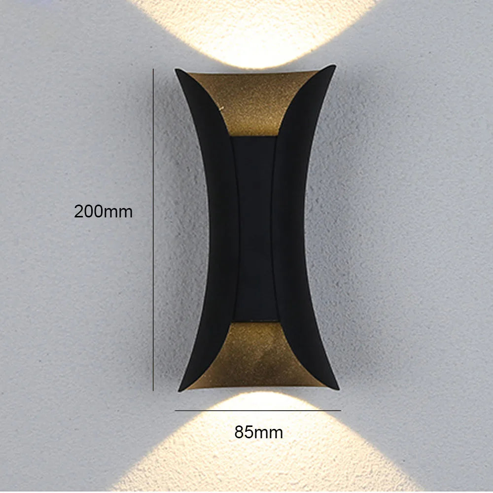 applique murale led moderne en aluminium étanche pour décoration extérieure - vue 7 sur 10