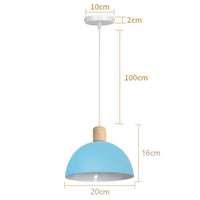 lustre nordique led en bois pour décoration maison