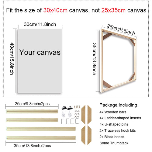 cadre mural en bois pour toiles et peintures décoratives