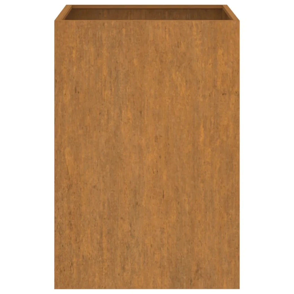 Rusty planter 52x48x75 cm corten Steel, Artefact balcony garden vegetable garden vegetable plantation box outdoor terrace garden flower Pot - vue 5 sur 6